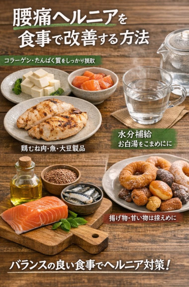 『日々の食事で腰椎ヘルニアを解消！』